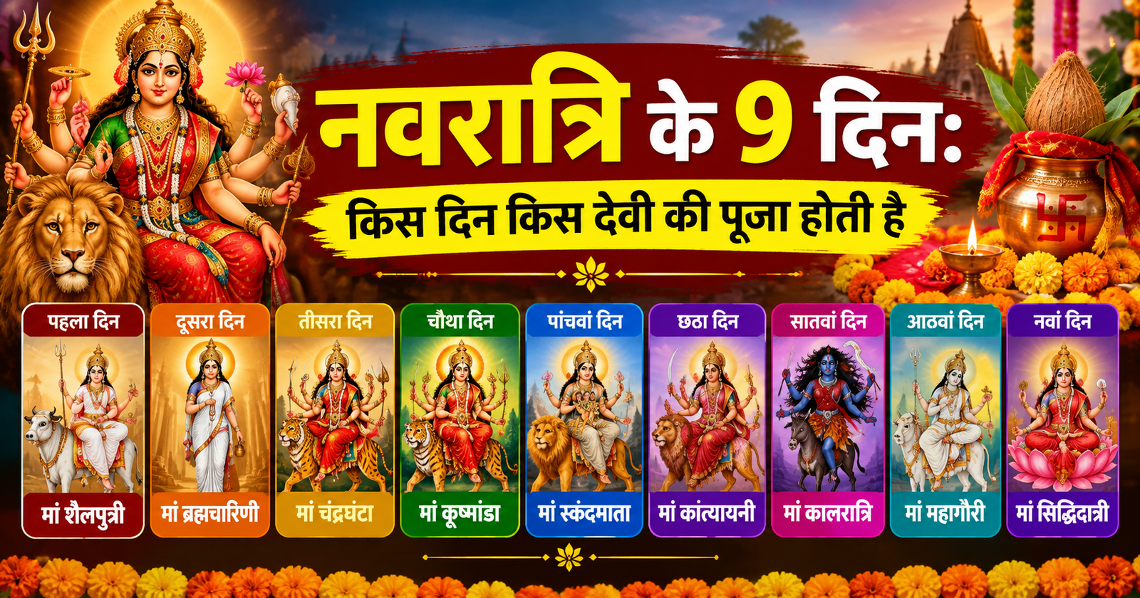 नवरात्रि नौ दिन देवी पूजा