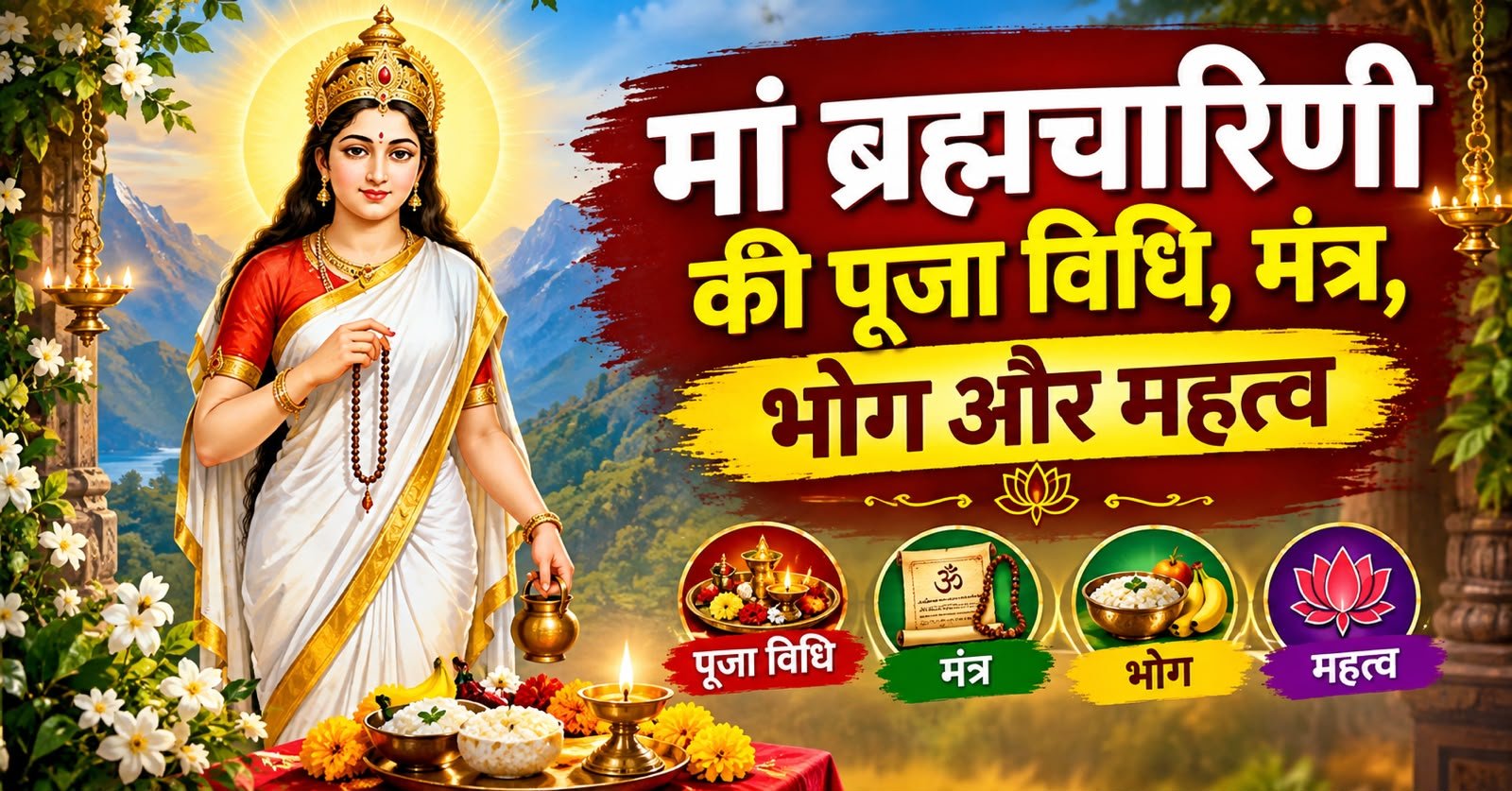 मां ब्रह्मचारिणी की पूजा विधि